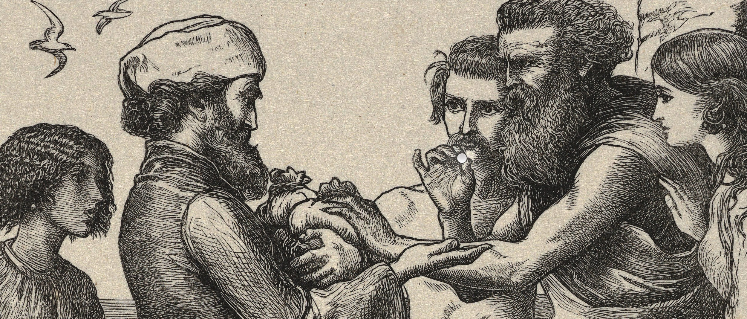 Victorian engraving of the prodigal son's return